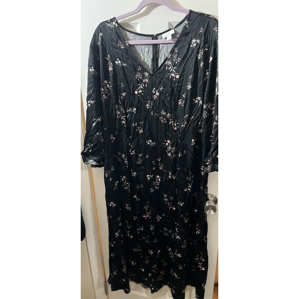 J‎ Jill Woman Plus Size 2XL Floral Dress Midi Maxi